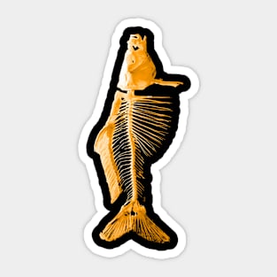 Fish Yellow Sticker